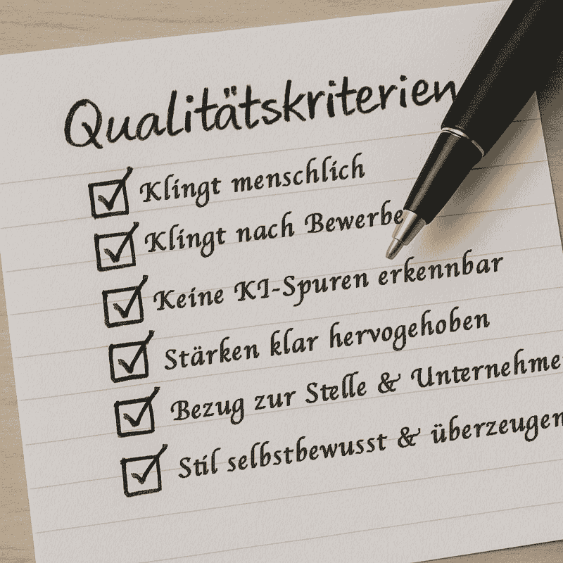 Qualitätskriterien Bewerbungsschreiben von 12bewerbung.de