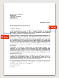 Beispiel eines Bewerbungsschreibens nach DIN5008 Norm - 12Bewerbung erstellt diese automatisch, sodass die Anschreiben maschinenlesbar sind