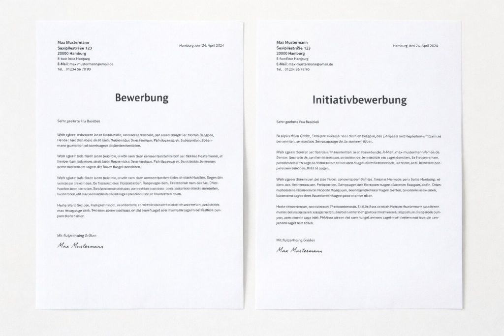 Was ist der Unterschied zwischen einer Initiativbewerbung und einer klassische Bewerbung