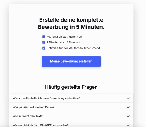 Schritt 1. Dieses gif/video zeigt wie du bei 12Bewerbung die Stelle für deinen Traumjob hochladen kannst
