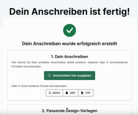 Schritt 3. Dieses gif/video zeigt deine fertigen Bewerbungsunterlagen von 12Bewerbung.