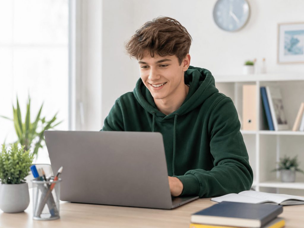 Schüler schreibt Lebenslauf am Laptop - Tipps und Aufbau 2026